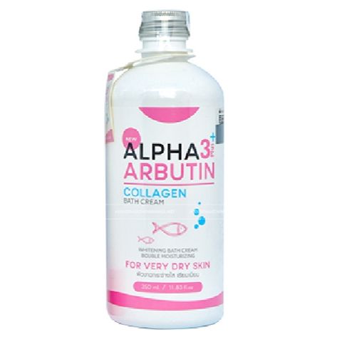 Sữa Tắm Dưỡng Trắng Da Alpha Arbutin 3+ Collagen Thái Lan 350ml - Cấp ẩm, Sáng da, Phục hồi làn da khỏe mạnh