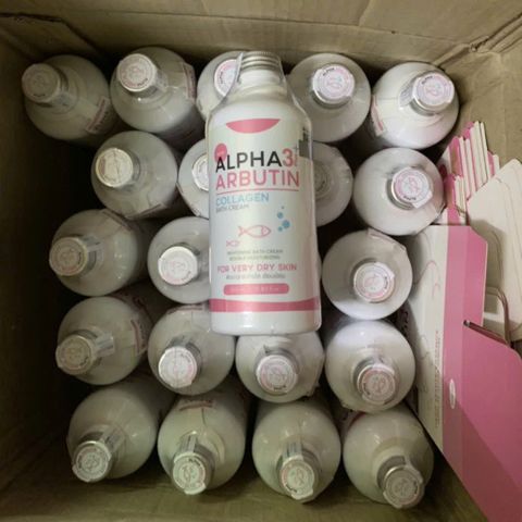 Sữa Tắm Dưỡng Trắng Da Alpha Arbutin 3+ Collagen Thái Lan 350ml - Cấp ẩm, Sáng da, Phục hồi làn da khỏe mạnh