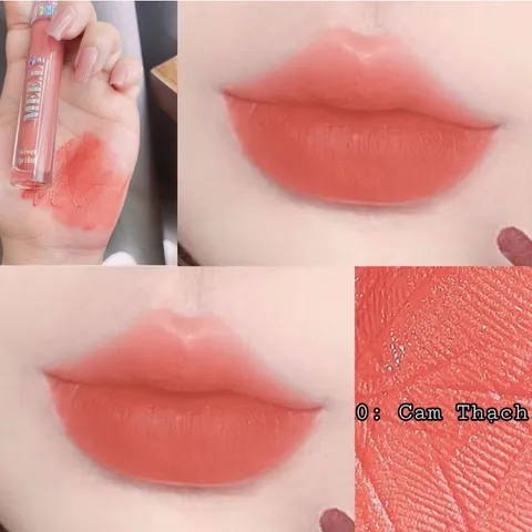 Son Kem Lì Melly Không Chì Cam Thạch - Dưỡng Môi Lâu Trôi, Căng Mọng, An Toàn Cho Mẹ Bầu, Độ Bám Màu Cao