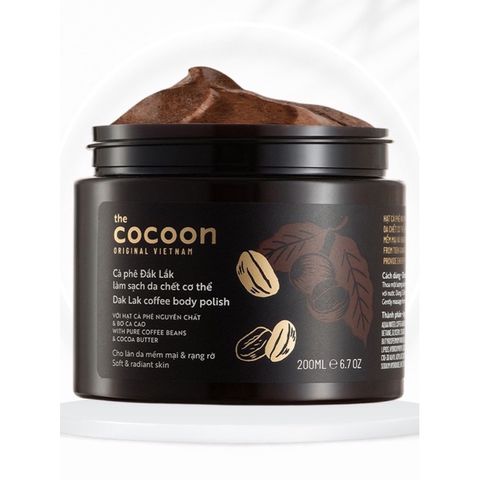 Tẩy Da Chết Toàn Thân Cà Phê Đắk Lắk CooCoon - Sản Phẩm 100% Thiên Nhiên Giúp Da Mịn Màng và Rạng Rỡ 200g