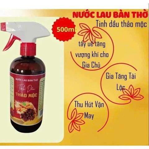Nước Lau Bàn Thờ 300ml - Sản Phẩm Làm Sạch Và Tẩy Uế Thu Hút Tài Lộc Được Chiết Xuất Từ Thảo Dược Tự Nhiên