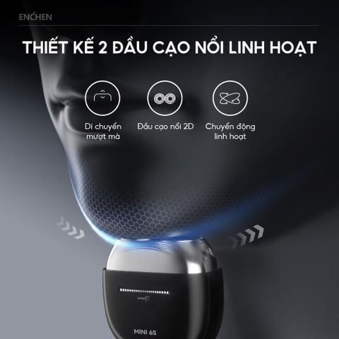 Máy Cạo Râu Enchen Mini 6S - Thiết Kế Nhỏ Gọn, Hiệu Quả và Tiện Lợi cho Chăm Sóc Cá Nhân Hàng Ngày