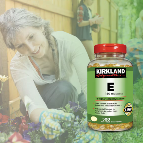 Viên Uống Vitamin E 500 Viên Kirkland Signature - Hỗ Trợ Miễn Dịch và Chống Oxy Hóa - Thực Phẩm Chức Năng Hàng Mỹ