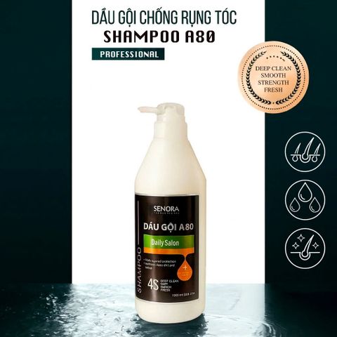 Dầu Gội A80 1000ml - Giảm Rụng Tóc, Làm Sạch Da Đầu, Nhuộm Sáng Tóc - Dầu Gội Chuẩn Salon Cao Cấp