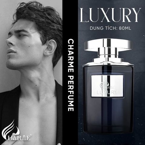 Nước Hoa Charme Luxury 80ml - Hương Thơm Sang Trọng Nam Giới, Mát Lạnh, Lưu Hương Lâu, Quà Tặng Đẳng Cấp