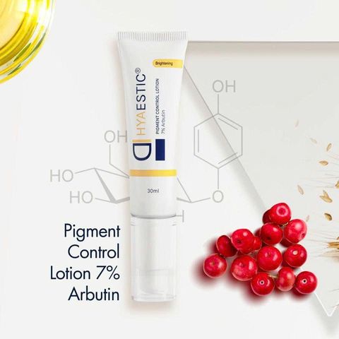 Kem trị nám Hyaestic Pigment Control Lotion 7% Arbutin (30ml) - Giúp làm sáng da, ngừa thâm nám hiệu quả, dưỡng ẩm tự nhiên.