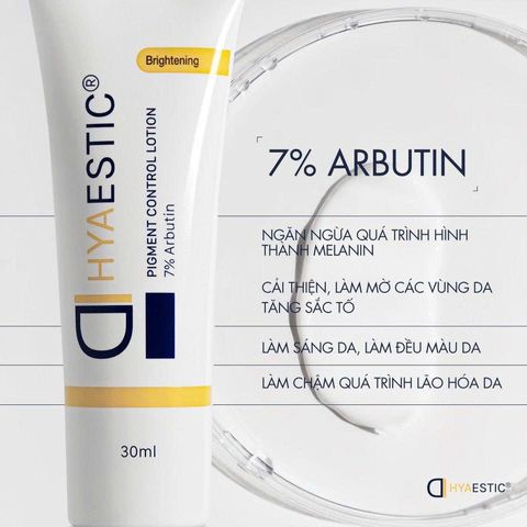 Kem trị nám Hyaestic Pigment Control Lotion 7% Arbutin (30ml) - Giúp làm sáng da, ngừa thâm nám hiệu quả, dưỡng ẩm tự nhiên.