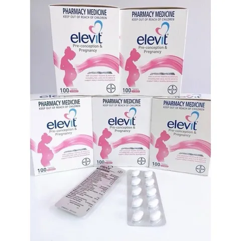  Vitamin Bầu Úc Tổng Hợp ELEVIT 100 Viên - Vitamin & Thực phẩm bổ sung cho mẹ