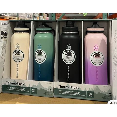 Bình giữ nhiệt Thermoflask Thép Không Gỉ 40oz - Thiết Kế Chắc Chắn, Giữ Nhiệt Lạnh 24h, Nóng 12h - Phù Hợp Cho Cafe và Nước Đá
