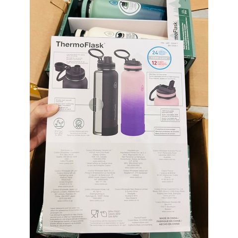 Bình giữ nhiệt Thermoflask Thép Không Gỉ 40oz - Thiết Kế Chắc Chắn, Giữ Nhiệt Lạnh 24h, Nóng 12h - Phù Hợp Cho Cafe và Nước Đá