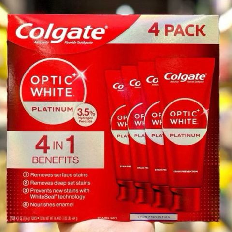 [Date 2026]Kem đánh răng Colgate Optic White Platinum High Impact White 116g