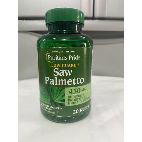 [Date 9/2028]Hỗ trợ đường tiết niệu và tuyến tiền liệt Saw Palmetto 450 mg Puritan’s Pride