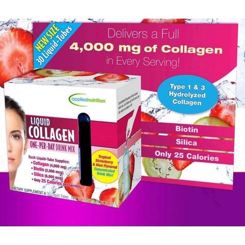 Nước Uống Collagen Lỏng 4000mg - Hỗ Trợ Đẹp Da, Ngăn Lão Hóa, Tái Tạo Tế Bào Da - Hàng Mỹ, 30 Ống 10ml