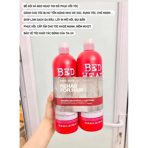 (Hàng chuẩn Mỹ)Cặp Dầu gội - xả TIGI Bed Head