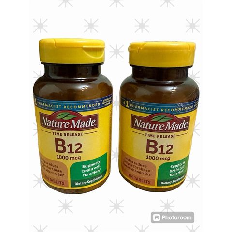 Viên Bổ Sung Vitamin B12 Nature Made 1000mcg - 160viên( Hàng nội địa Mỹ )