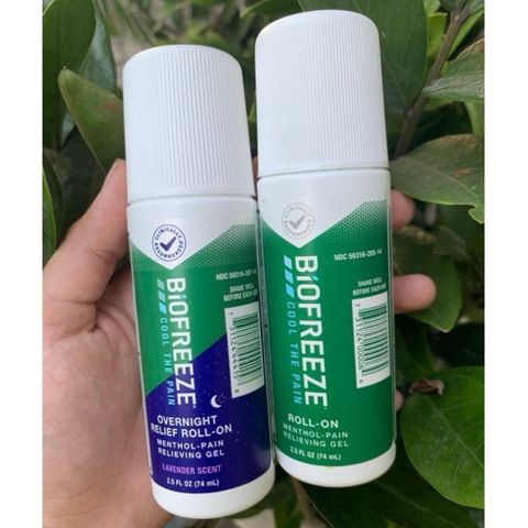 [Date 2028] LĂN XOA BÓP GIẢM ĐAU BIOFREEZE PAIN RELIEF ROLL ON 74ML( dầu lạnh )