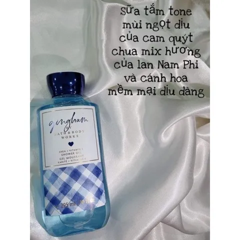 Sữa Tắm Dưỡng Da Bath & Body Works 295ml - Gel Tắm Siêu Dưỡng Ẩm, Hương Thoang Thoảng, Chiết Xuất Bơ Hạt Mỡ và Nha Đam