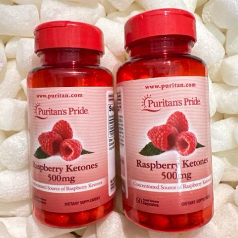 [ Date 2027 ]Puritan's Pride Raspberry Ketones 500mg, 60 viên