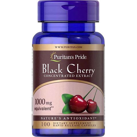 VIÊN UỐNG HỖ TRỢ BỆNH G OUT PURITAN'S PRIDE BLACK CHERRY CONCENTRATED EXTRACT 1000 MG, 100 VIÊN