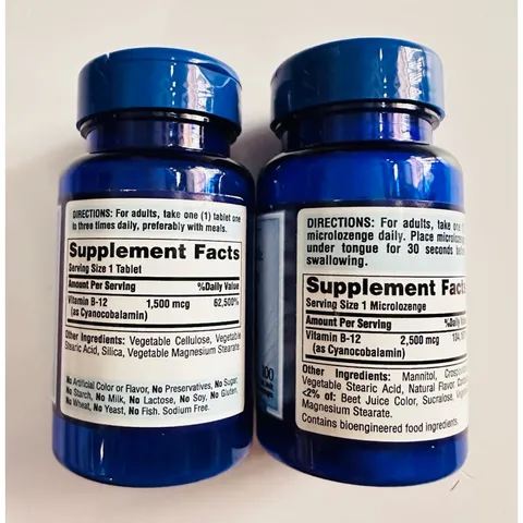 Viên uống Bổ Máu, Ngừa Chóng Mặt, Tăng Cường Trí Não Vitamin B12 Puritan's Pride_Shopsongvy