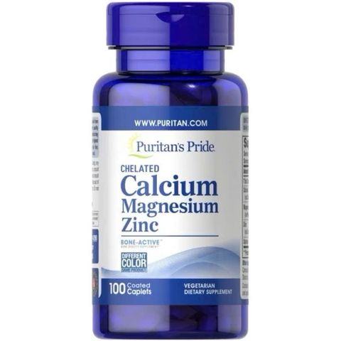 Viên Uống Puritan's Pride Calcium Magnesium+ Vitamin  Hỗ Trợ Chắc Khỏe Xương Khớp