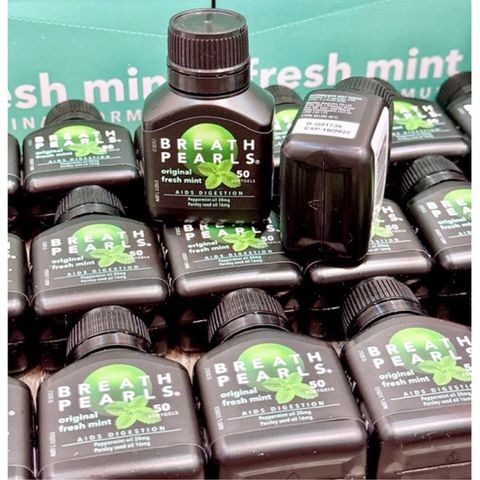 [Date 2027] Viên kẹo ngậm thơm miệng Breath pearls 50 viên_Úc_Shop Songvy