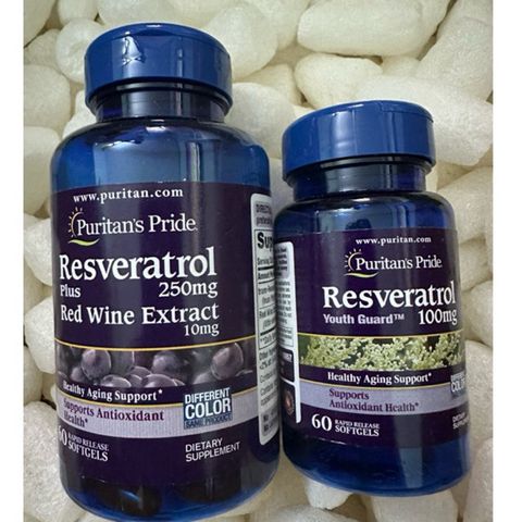 [ Date 2026 ]Viên hỗ trợ sức khoẻ tim mạch Resveratrol 100mg 250mg Puritan's pride 60v - Shop Songna