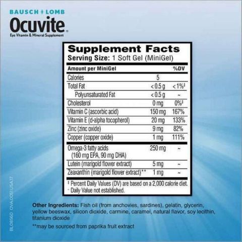 [Date 2027] Viên bổ mắt Ocuvite dành cho người lớn tuổi Ocuvite Adult 50+  - Shop Song Vy