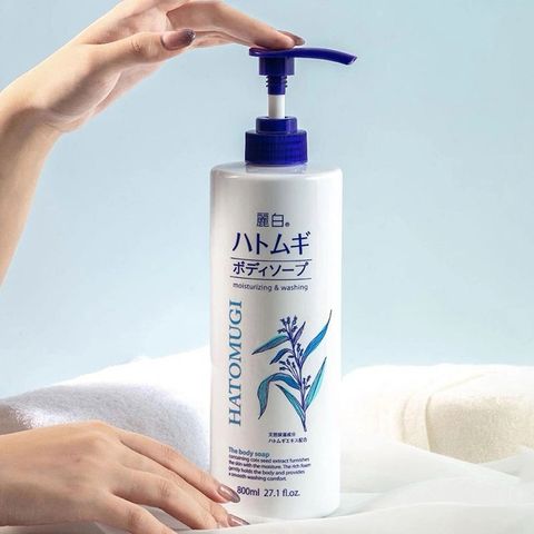 Sữa Tắm Dưỡng Ẩm, Làm Sáng Da Reihaku Hatomugi Body Soap (800ml)