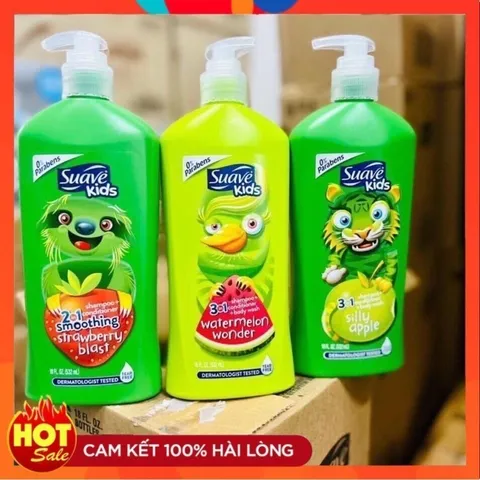 Sữa Tắm Suave Kids Gội Xả Cho Trẻ Em ( Em Bé ) hương hoa quả không cay mắt cho trẻ trên ba (3) tuổi - Shop Songna