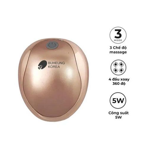 Máy Massage Đầu Buheung MK-341 - Thiết Bị Massage Trị Liệu 4 Đầu Silicon Cao Cấp, Giúp Cải Thiện Giấc Ngủ và Lưu Thông Máu