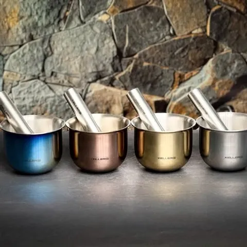 Cối Chày Inox mini Keller - Bộ Dụng Cụ Nhà Bếp Tiện Lợi, Đẹp Mắt, Chống Dính, Dễ Vệ Sinh, Bền Bỉ, Siêu Trendy