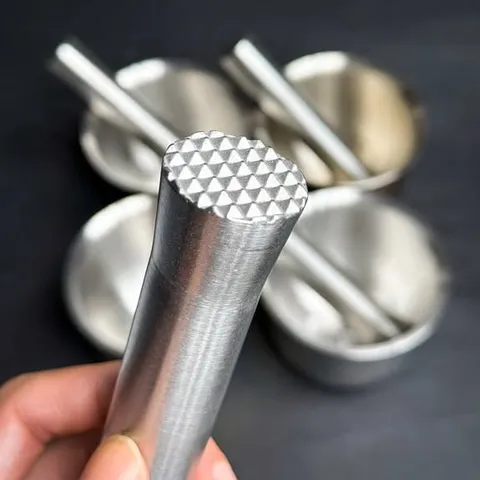 Cối Chày Inox mini Keller - Bộ Dụng Cụ Nhà Bếp Tiện Lợi, Đẹp Mắt, Chống Dính, Dễ Vệ Sinh, Bền Bỉ, Siêu Trendy