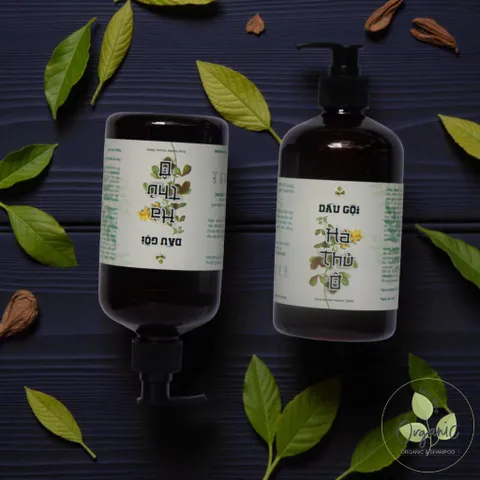 Dầu Gội Thảo Dược Hà Thủ Ô Lam Mộc | Organic Shampoo Không Silicone & Paraben, Kích Thích Mọc Tóc, Giảm Rụng & Dưỡng Mượt Tóc