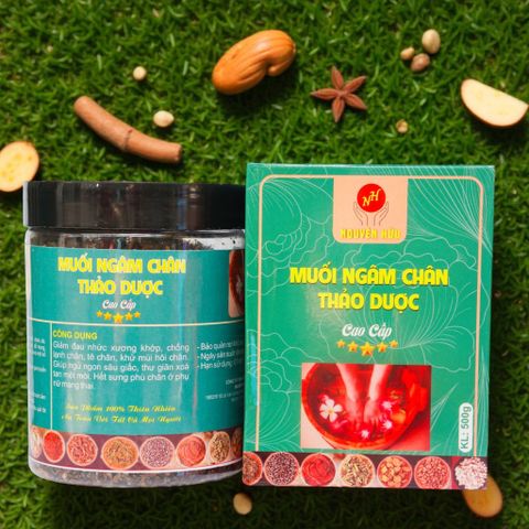 Muối Ngâm Chân Thảo Dược Cao Cấp - Giảm Đau, Thư Giãn, Detox Tự Nhiên Cho Chân Khỏe Mạnh, 500g