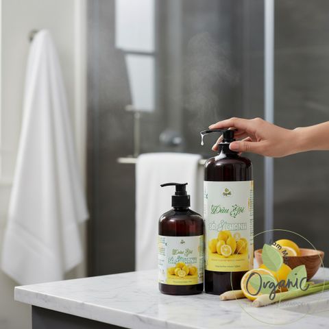 Dầu Gội Thảo Dược Sả Chanh Lam Mộc - Làm Sạch Da Đầu, Giảm Gàu, Nuôi Dưỡng Tóc Khỏe Mạnh, An Toàn Cho Nam Nữ