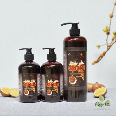 Dầu Gội Gừng Lam Mộc - Giảm Rụng Tóc, Kích Thích Mọc Tóc Từ Thảo Dược Thiên Nhiên, Không Silicone & Paraben, Dành Cho Nam Nữ