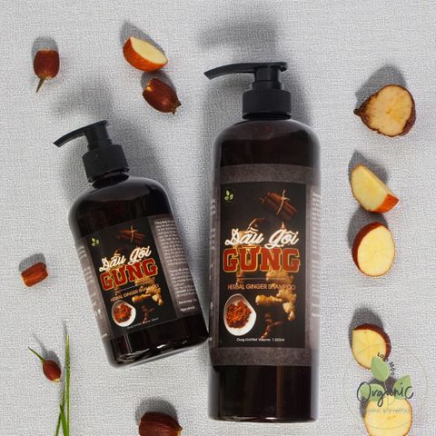 Dầu Gội Gừng Lam Mộc - Giảm Rụng Tóc, Kích Thích Mọc Tóc Từ Thảo Dược Thiên Nhiên, Không Silicone & Paraben, Dành Cho Nam Nữ