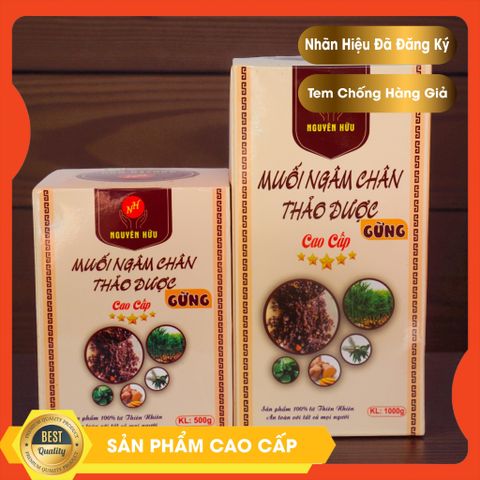 Muối Ngâm Chân Thảo Dược Gừng Cao Cấp - Giảm Đau Nhức Xương Khớp, Thư Giãn, Nguyên Liệu Thiên Nhiên, 500g