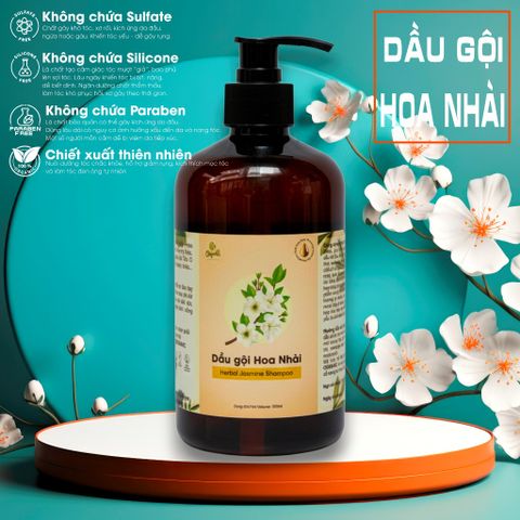 Combo Dầu Gội Thảo Dược Hoa Nhài & Dầu Xả Sữa Dừa Lam Mộc - Chăm Sóc Tóc Tự Nhiên Mềm Mượt, An Toàn Cho Da Đầu Nhạy Cảm