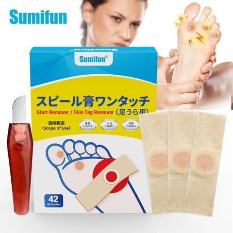 Miếng Dán Mụn Cóc Nhật Bản 42 Miếng - Wart Remover Từ Thảo Mộc, Hiệu Quả An Toàn, Giúp Loại Bỏ Mụn Cóc, Nốt Ruồi, Mụn Thịt Tại Nhà