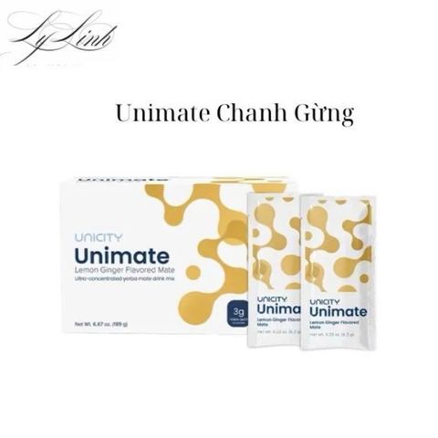 Tách Lẻ Unimate Vị Chanh Gừng - Giảm Cân, Thanh Nhiệt, Thải Độc, Tăng Cường Tập Trung, Giảm Căng Thẳng 15 Gói Unicity