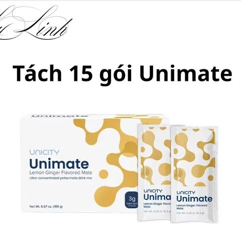 Tách Lẻ Unimate Vị Chanh Gừng - Giảm Cân, Thanh Nhiệt, Thải Độc, Tăng Cường Tập Trung, Giảm Căng Thẳng 15 Gói Unicity