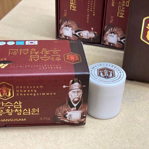 An Cung Ngưu Hoàng Hoàn Hansusam Uhwangcheongsimwon Hàn Quốc 10 Viên - Giúp Bồi Bổ Sức Khỏe và Phòng Chống Tai Biến