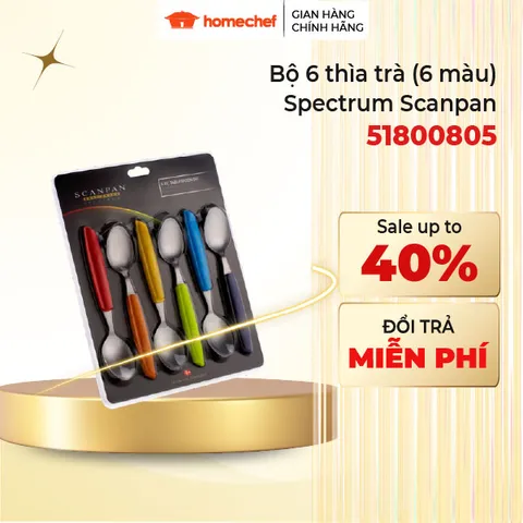Bộ Thìa Inox Scanpan Spectrum 6 Màu Cao Cấp - An Toàn, Thiết Kế Gọn Nhẹ, Đan Mạch - Phụ Kiện Nhà Bếp Thông Minh