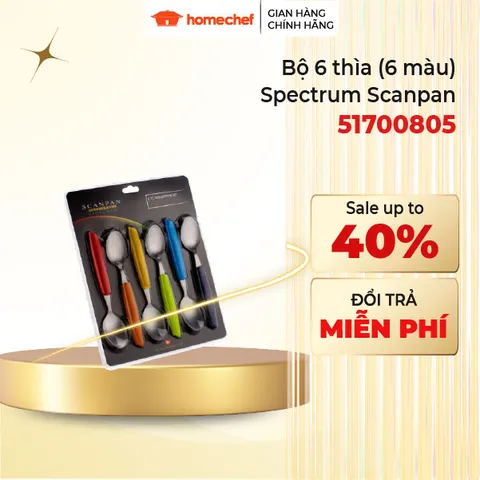Bộ Thìa Inox Scanpan Spectrum 6 Màu Cao Cấp - An Toàn, Thiết Kế Gọn Nhẹ, Đan Mạch - Phụ Kiện Nhà Bếp Thông Minh
