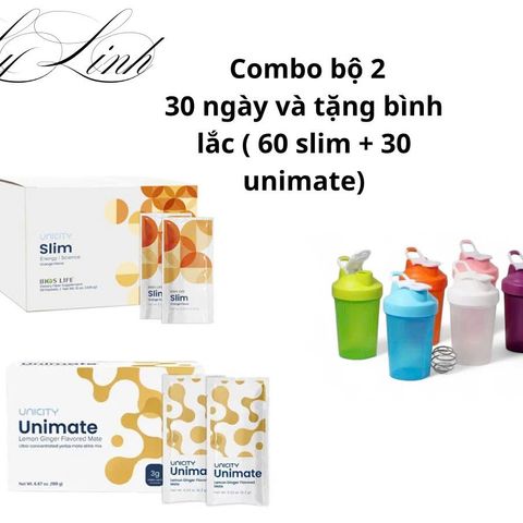 Combo Giảm Cân Unicity - Bộ 2 Slim Unicity & Unimate Hỗ Trợ Đốt Mỡ & Tăng Cường Năng Lượng, Thải Độc Cơ Thể