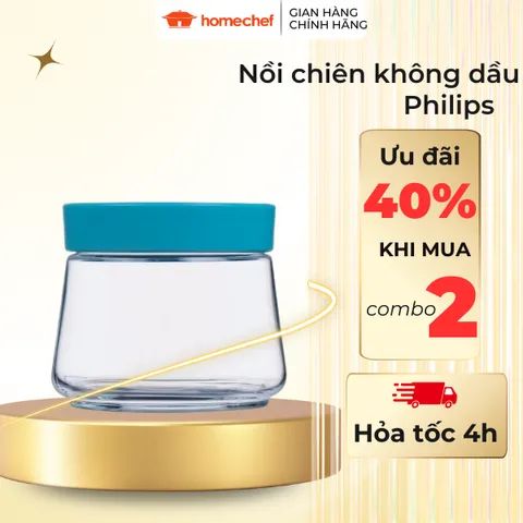 Hũ thủy tinh Luminarc Swing 500ml với nắp xanh - Hũ đựng gia vị và thực phẩm tiện lợi cho không gian bếp hiện đại