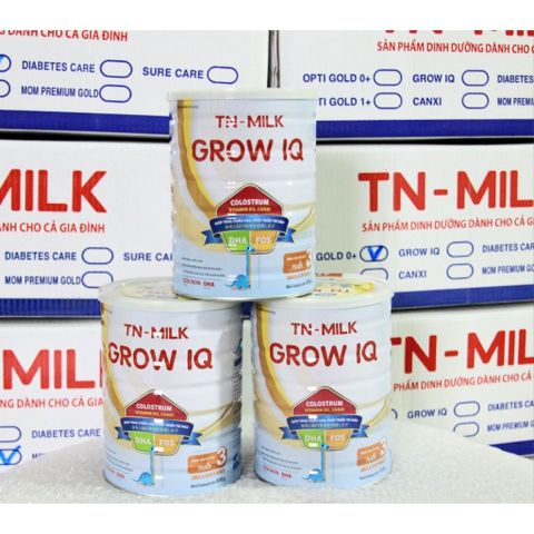 Grow IQ TN-MILK - Bột Tăng Chiều Cao và Phát Triển Não Bộ Cho Trẻ Từ 3 Tuổi Trở Lên, Hỗ Trợ Sức Đề Kháng và Tư Duy