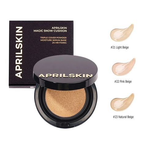 Phấn Nước Aprilskin Hero Cushion SPF50+ PA ++++ 12g - Trang Điểm Dưỡng Ẩm, Che Phủ Khuyết Điểm, Sản Phẩm Hàn Quốc Tươi Mới
